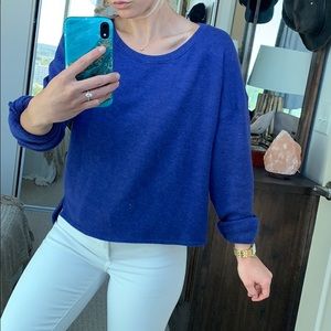 Royal blue cropped sweater/sweatshirt, Size M